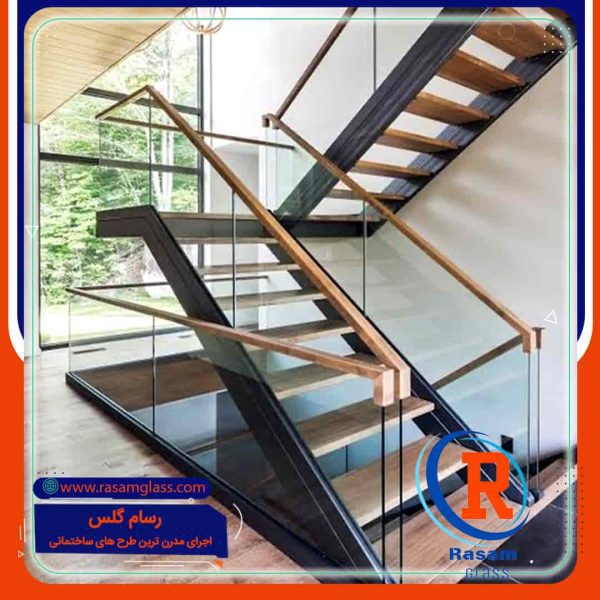 اجرای هندریل شیشه ای پله دوبلکس