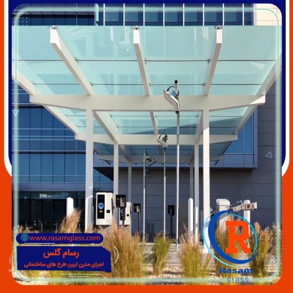 اجرای سایبان شیشه ای