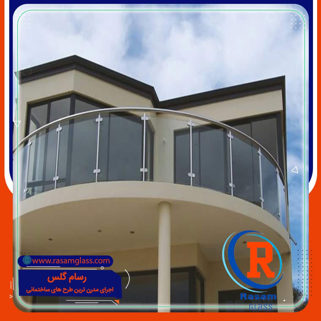 اجرای بالکن شیشه استیل