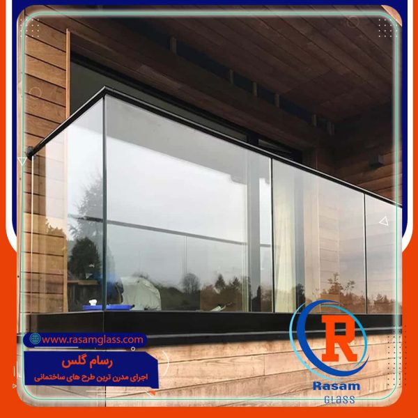 قیمت جان پناه شیشه ای پله