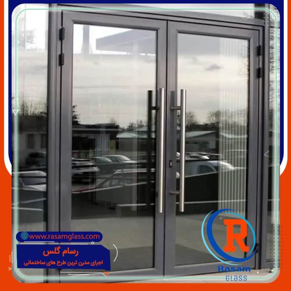 درب شیشه استیل ورودی
