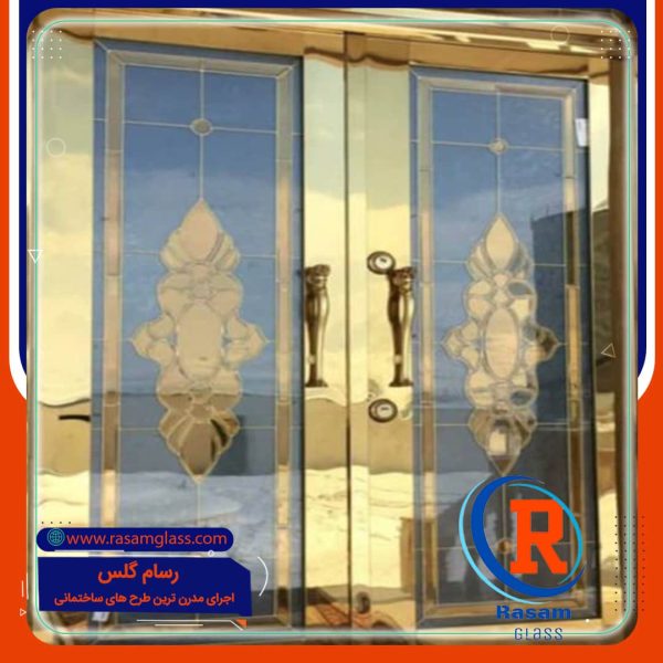 اجرای درب مغازه استیل طلایی