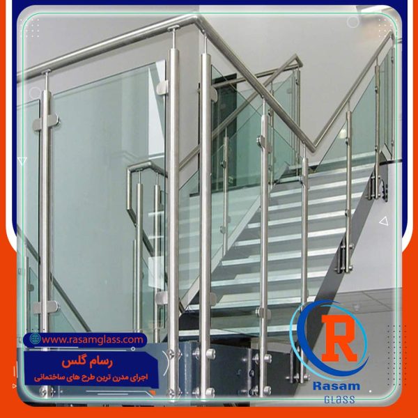 ساخت نرده استیل شیشه