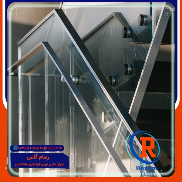 اجرای نرده استیل شیشه