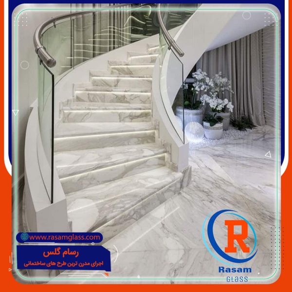 نرده شیشه ای پیچ