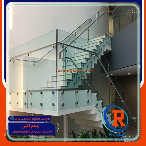 اجرای نرده شیشه ای فیکس پوینت