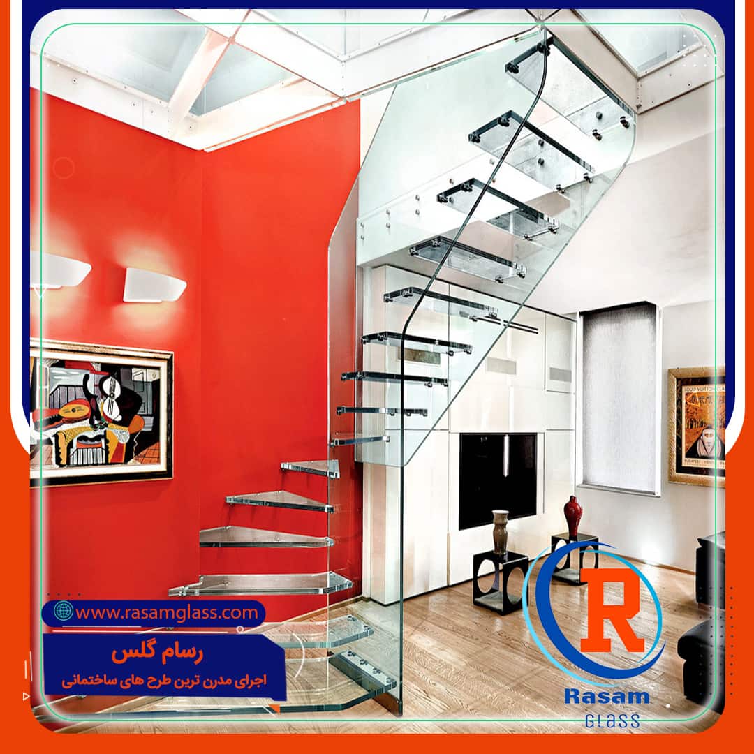 قیمت پله شیشه ای مدرن