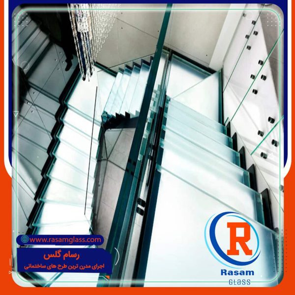 ساخت پله شیشه ای مدرن