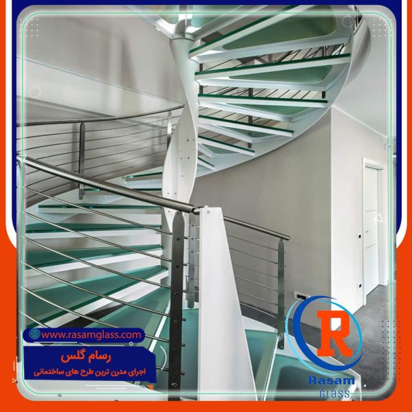 قیمت پله پیچ شیشه ای