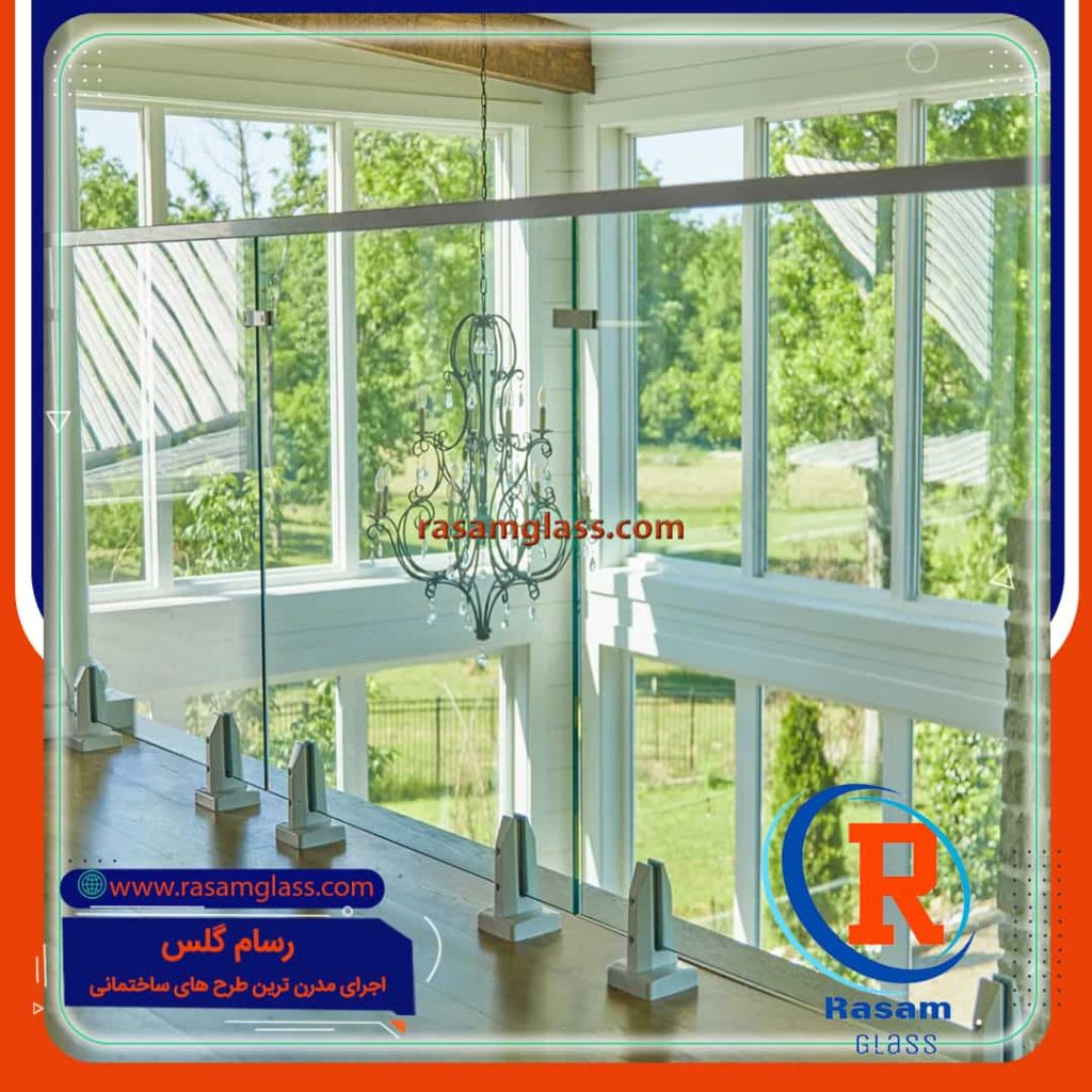 هندریل شیشه ای – لیست قیمت حفاظ شیشه ای – خرید و قیمت نرده شیشه ای راه‌پله