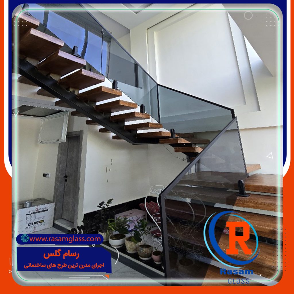 قیمت نرده شیشه ای راه پله اکپسوز دوبلکس