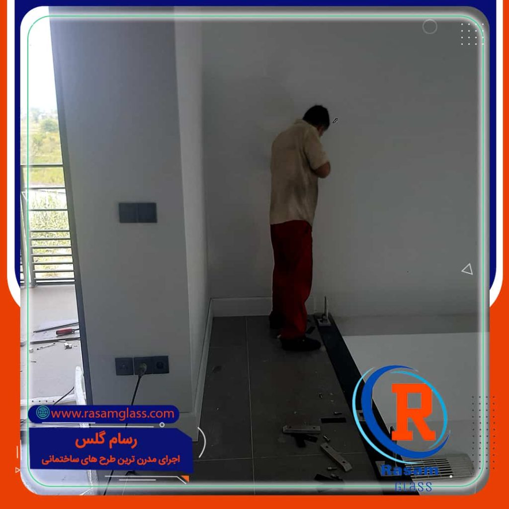 نصب هندریل شیشه ای ویلا